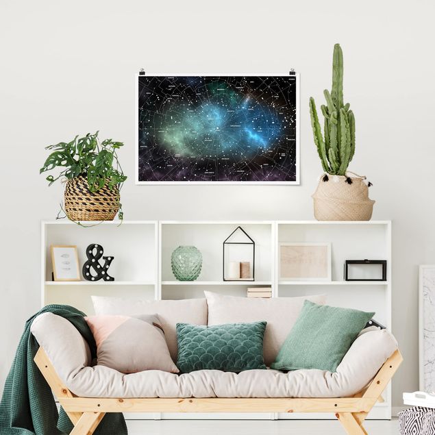 Poster - Stellar Constellation Map Galactic Nebula