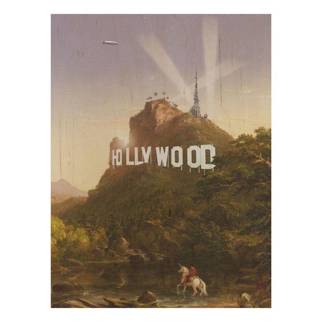 Print on wood - Painting Hollywood