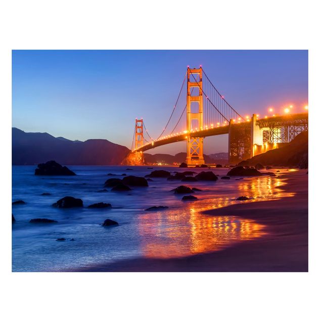 Magnetic memo board - Golden Gate Bridge At Dusk