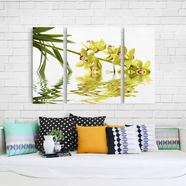 Print on canvas 3 parts - Elegant Orchid Waters