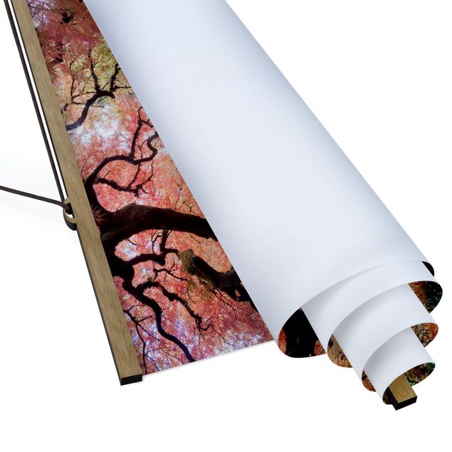 Fabric print with poster hangers - Japanese Garden