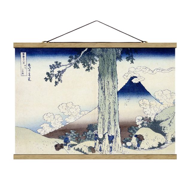 Fabric print with poster hangers - Katsushika Hokusai - Mishima Pass In Kai Province