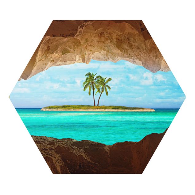Alu-Dibond hexagon - View of Paradise