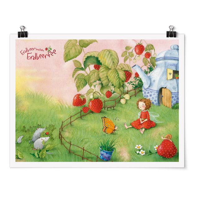 Poster - Little Strawberry Strawberry Fairy - In The Garden