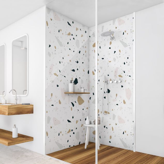 Shower wall cladding - Detailed Terazzo Pattern Sanremo