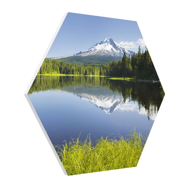 Forex hexagon - Volcano With Water Reflection