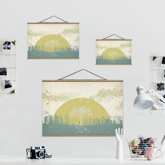 Fabric print with poster hangers - No.MW18 Evolution
