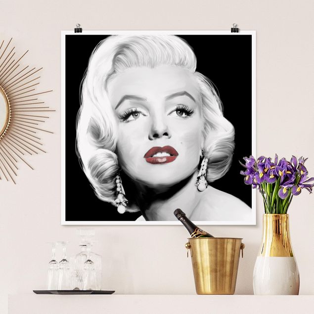 Poster - Marilyn With Earrings
