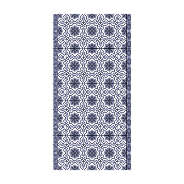 modern area rugs Geometrical Tile Mix Cross Purple