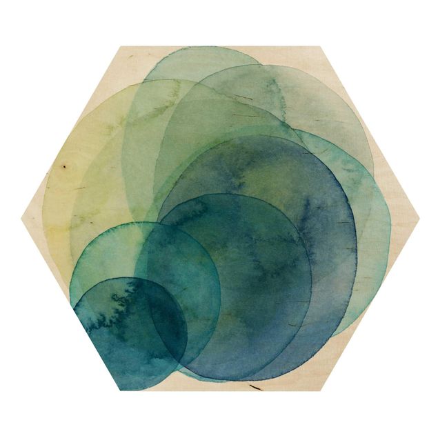 Wooden hexagon - Big Bang - Green