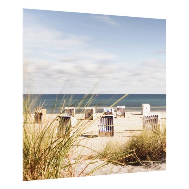 Glass splashbacks Baltic Sea And Beach Chairs
