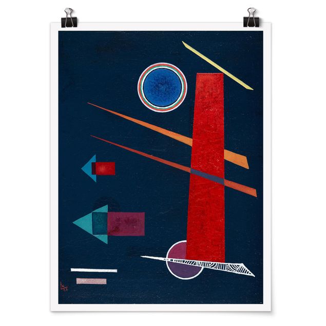Poster art print - Wassily Kandinsky - Powerful Red