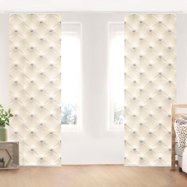 Sliding panel curtains set - Diamond Cream Luxury