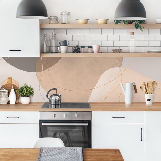 Kitchen wall cladding - Playful Impression In Beige