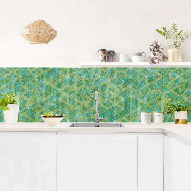 Kitchen wall cladding - Flower Of Life Colour Cast