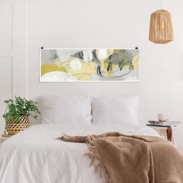 Panoramic poster abstract - Lemons In The Mist I