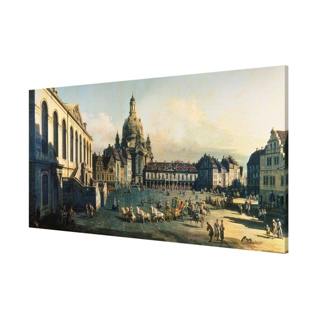 Magnetic memo board - Bernardo Bellotto - New Market Square In Dresden From The Jüdenhof
