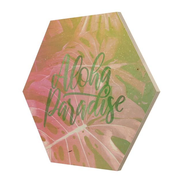 Wooden hexagon - Rainbow - Aloha Paradise