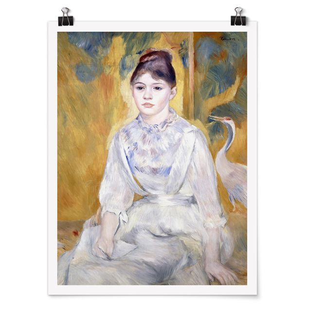 Poster art print - Auguste Renoir - Young girl with a swan