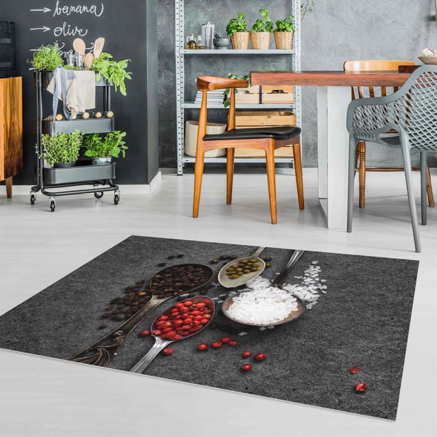 modern area rugs Spices On Vintage Spoons
