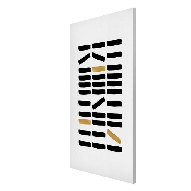 Magnetic memo board - Black And Golden Bars