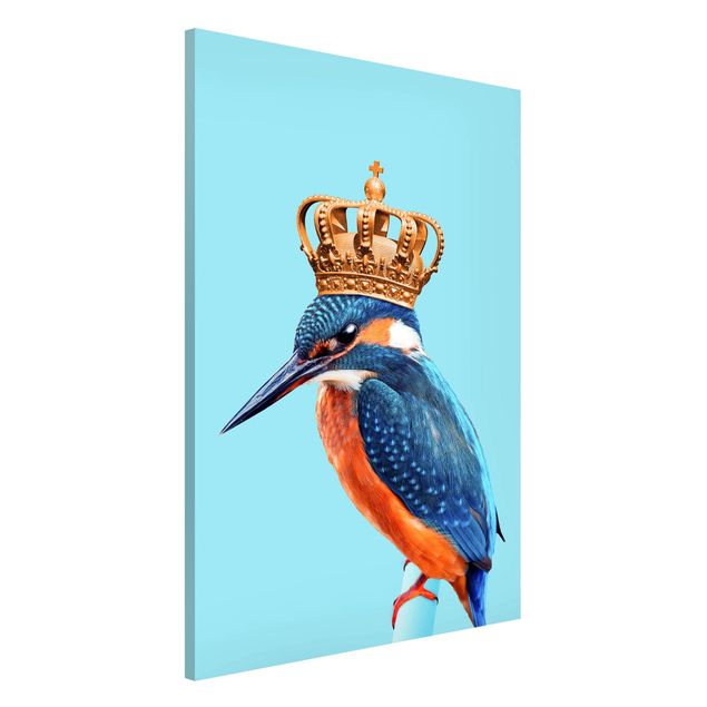 Magnetic memo board - Kingfisher With Crown