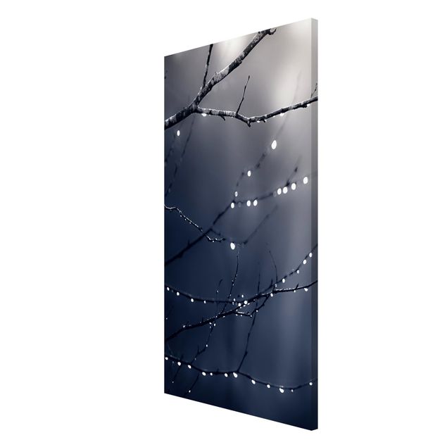 Magnetic memo board - Drops Of Light On A Branch Of A Birch Tree
