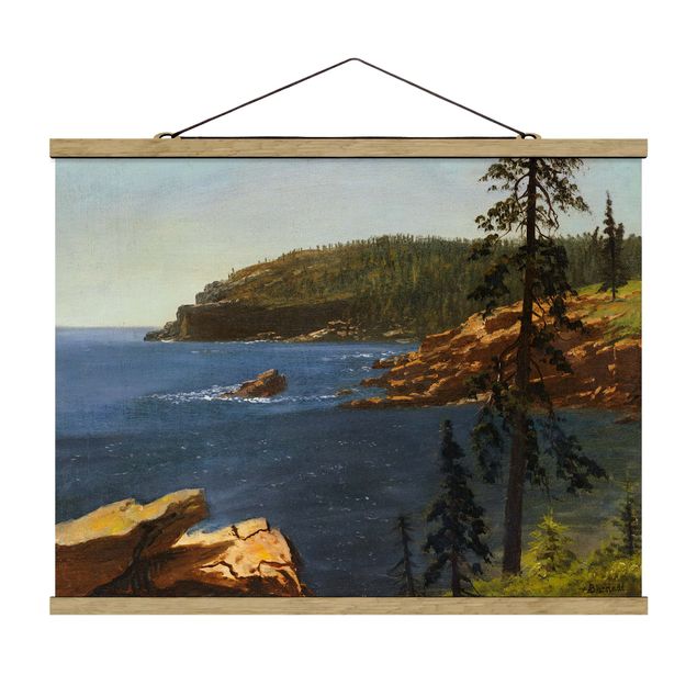 Fabric print with poster hangers - Albert Bierstadt - California Coast