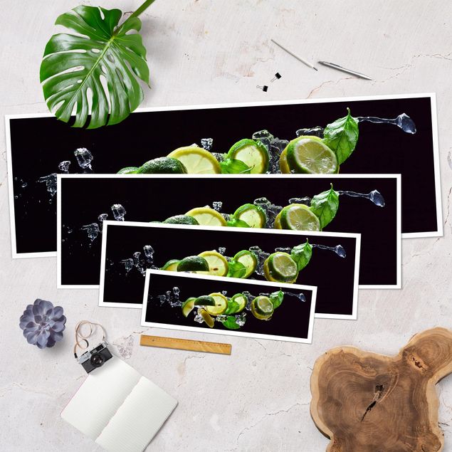 Panoramic poster kitchen - Mojito Ingredients