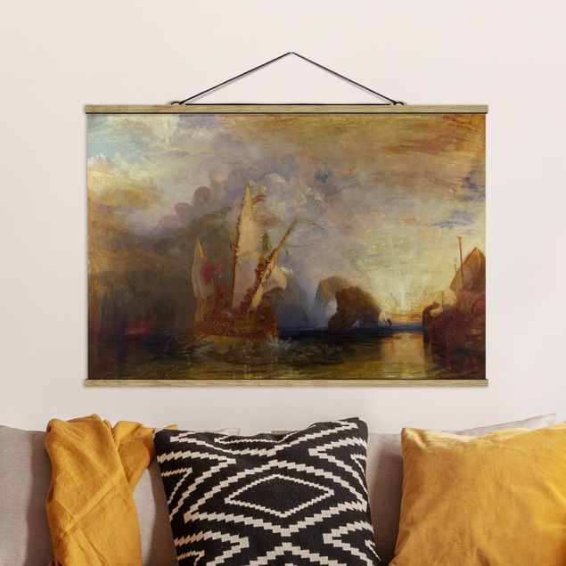 Fabric print with poster hangers - William Turner - Ulysses