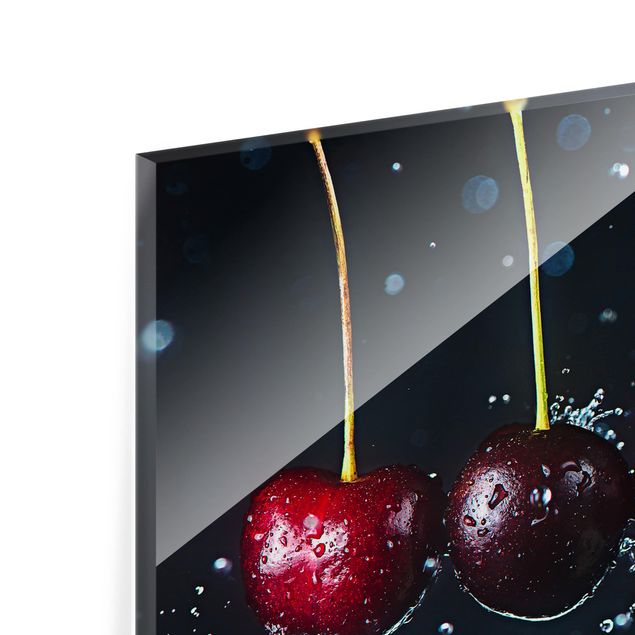 Glass Splashback - Fresh Cherries - Square 1:1