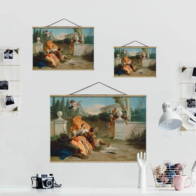 Fabric print with poster hangers - Giovanni Battista Tiepolo - Rinaldo and Armida