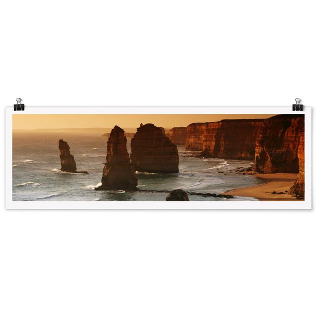 Panoramic poster beach - The Twelve Apostles Of Australia