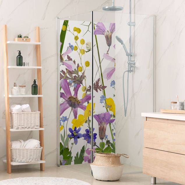 Shower wall panels Fragrant Flower Meadow