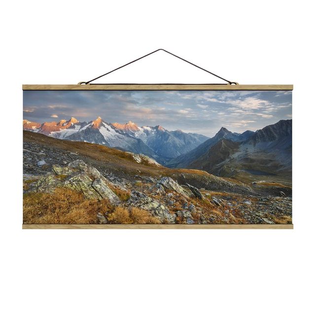 Fabric print with poster hangers - Col De Fenêtre Switzerland