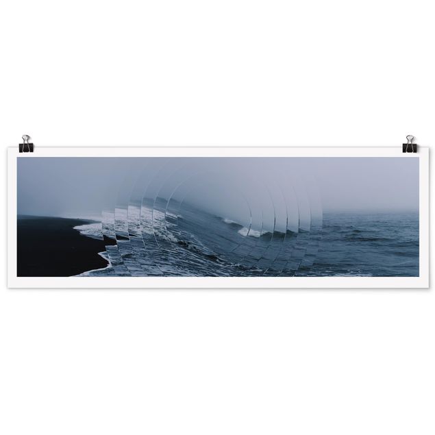 Panoramic poster - Geometry Meets Wave