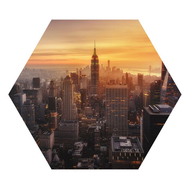 Forex hexagon - Manhattan Skyline Evening