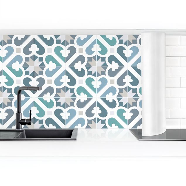 Kitchen splashbacks Geometrical Tiles - Water