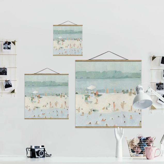 Fabric print with poster hangers - Sandbank In The Sea I