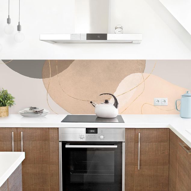 Kitchen wall cladding - Playful Impression In Beige