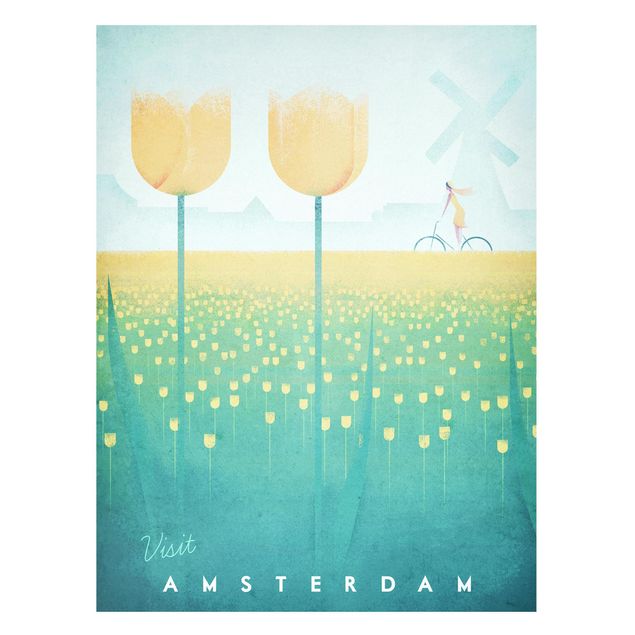 Magnetic memo board - Travel Poster - Amsterdam