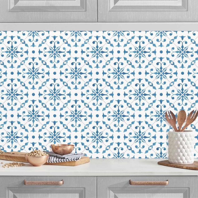 Kitchen splashback patterns Watercolour Tiles - Tavira