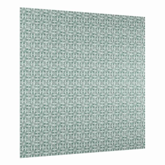 Glass splashback kitchen Vintage Pattern Geometric Tiles