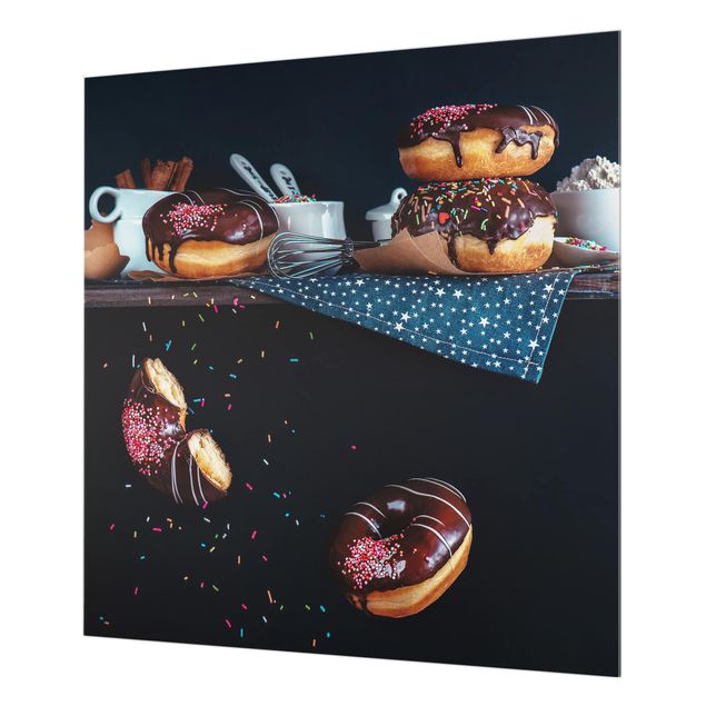 Glass Splashback - Donuts From The Top Shelf - Square 1:1