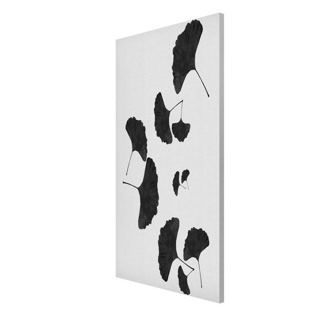 Magnetic memo board - Ginkgo Composition In Black And White