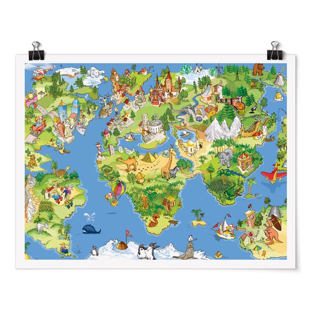 Poster - Great and Funny Worldmap
