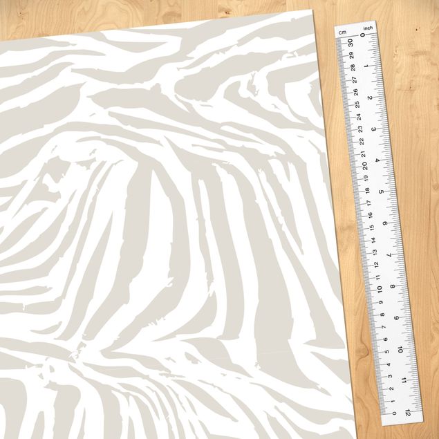 Adhesive film - Zebra Design Light Grey Stripe Pattern