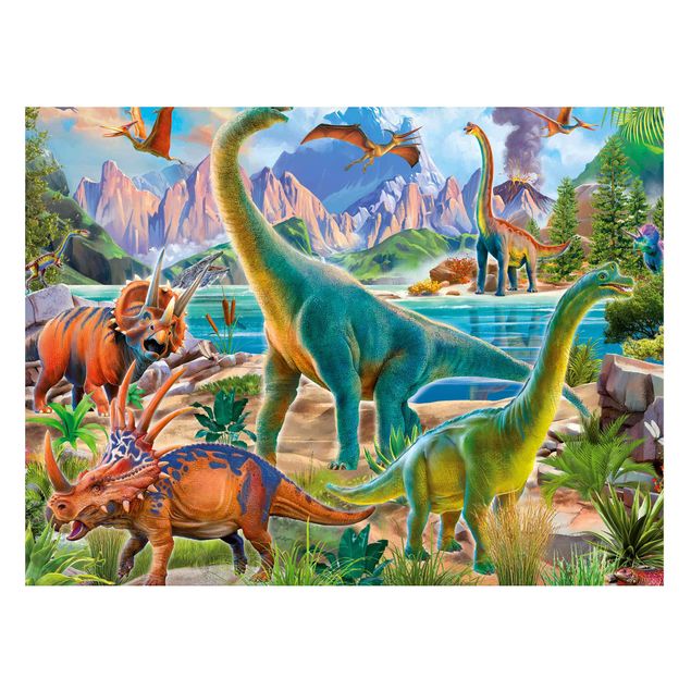 Magnetic memo board - Brachiosaurus And Tricaterops
