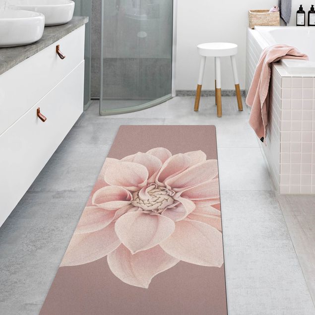 floral area rugs Dahlia Flower Lavender White Pink
