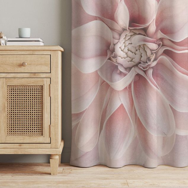contemporary curtains Dahlia In Powder Pink
